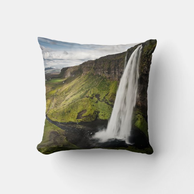 Coussin Cascade de Seljalandsfoss | Islande (Recto)