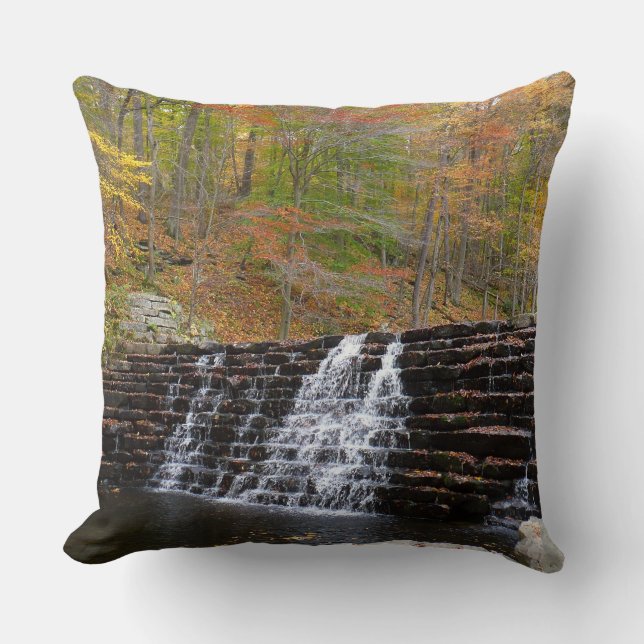 Coussin Cascade du parc national Laurel Hill I (Recto)