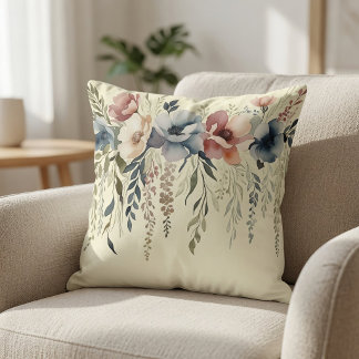 Coussin Cascade Florale Pastel Bohème