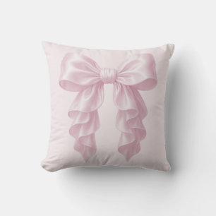 Coussin Cascade rose ruban froissé Élégant Filleul Féminin