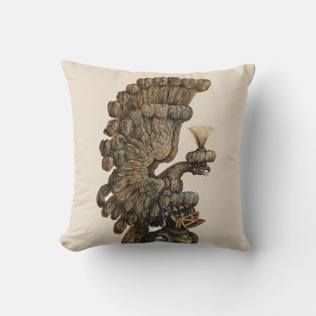 COUSSIN CASQUE DE CHEVALIER ANTIQUE AVEC AIGLE (Recto)