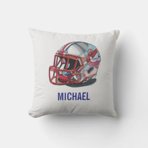 Coussin Casque de football de motivation inspirante nom