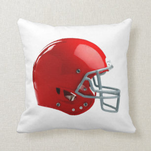 Coussin Casque de football rouge lumineux