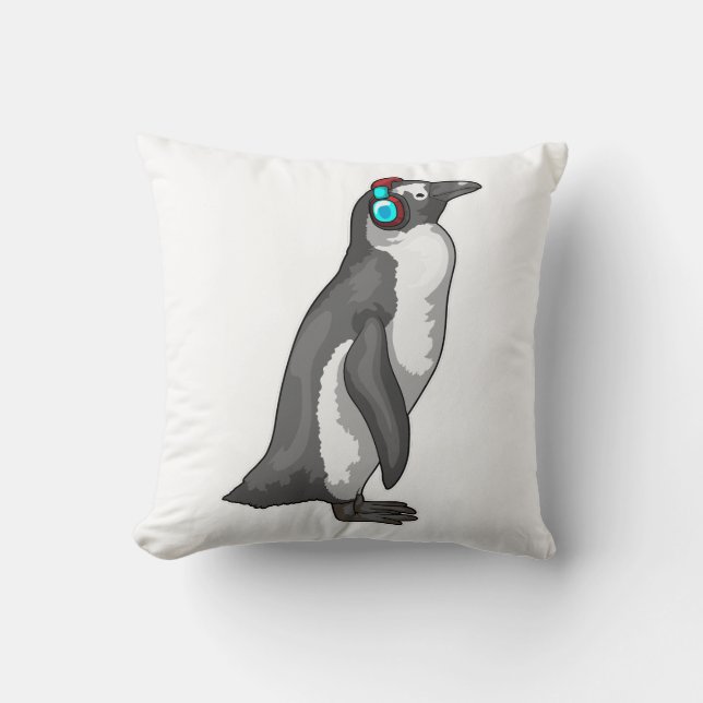 Coussin Casque de musique Penguin (Recto)
