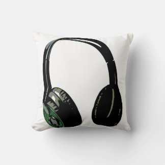 Coussin Casque Pop Art noir et blanc