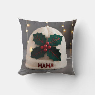 Coussin Casquette bébé 3D détaillé, Holly, subtil "Mama"