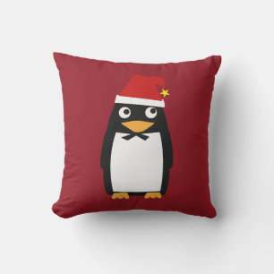 Coussin Casquette rouge Tux de Père Noël de Joyeux Noël de