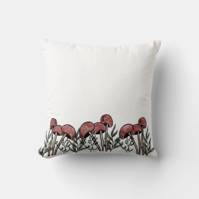 Coussin Casquettes de champignons rouges (Recto)