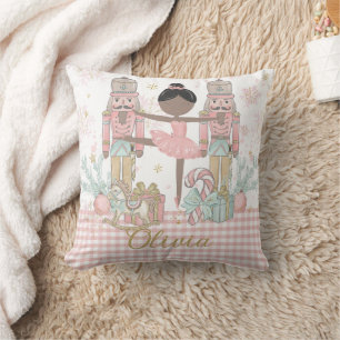 Coussin Casse-Noisette Fantaisiste Rose Pâle Ballet de Noë