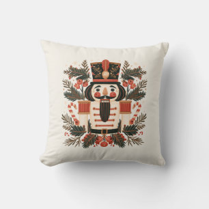 Coussin Casse-noisette rétro avec cannes de bonbon et verd