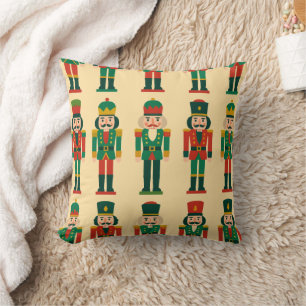 Coussin Casse-noix de Noël sur fond clair