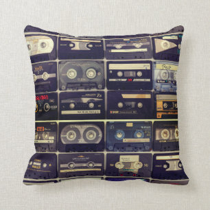 Coussin Cassette vintage des années 80