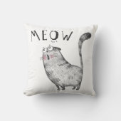 Coussin Cat à viande cuite - MEOW (Recto)