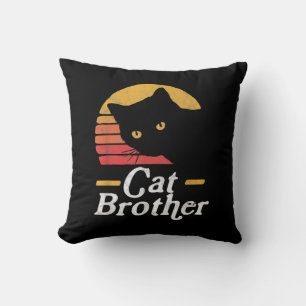 Coussin Cat Brother Style Vintage Retro Cadeau Pour Amoure