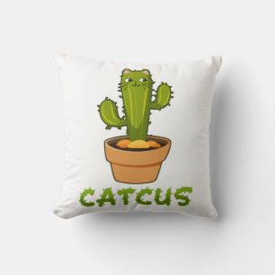 Coussin Cat Cactus Plante animal