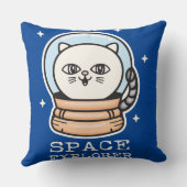 Coussin Cat de l'Explorateur d'espace (Verso)