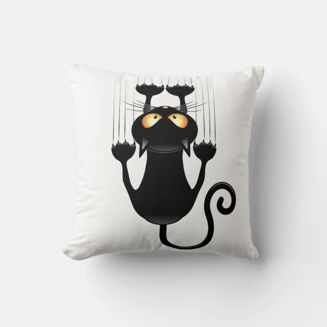 Coussin Cat Falling down fun dessin personnage (Recto)
