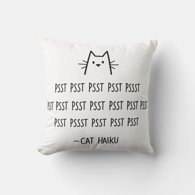 Coussin Cat Haiku (Recto)