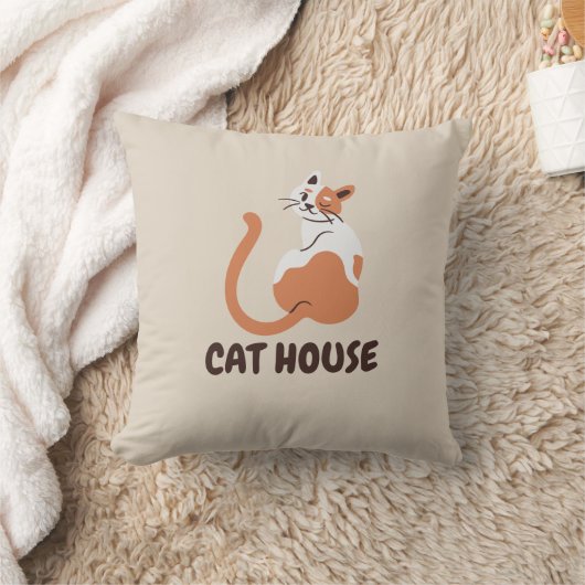 Coussin cat house pillowcase  (Couverture)