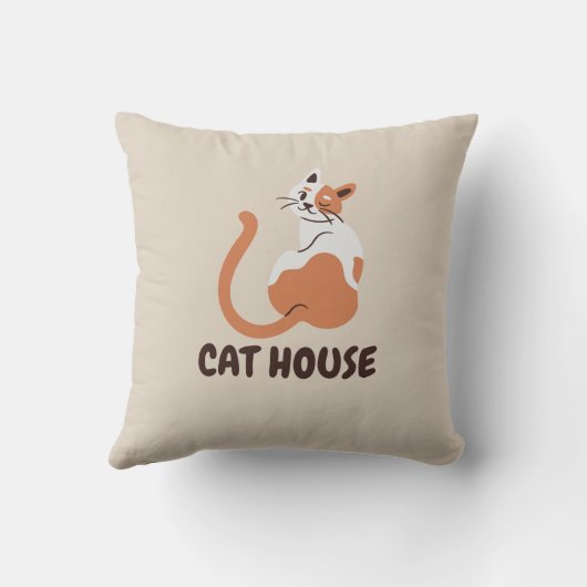 Coussin cat house pillowcase  (Verso)