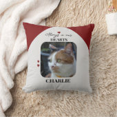 Coussin Cat Keepsaké Pet 2 photos amour coeur bordeaux (Couverture)