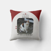 Coussin Cat Keepsaké Pet 2 photos amour coeur bordeaux (Verso)