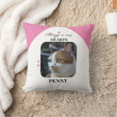 Coussin Cat Keepsaké Pet 2 photos Memorial rose (Couverture)