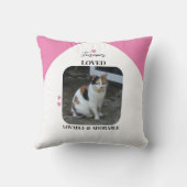 Coussin Cat Keepsaké Pet 2 photos Memorial rose (Verso)