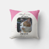 Coussin Cat Keepsaké Pet 2 photos Memorial rose (Recto)