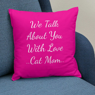 Coussin Cat Mom Cote Besties BFF Pet Friend Modèle rose