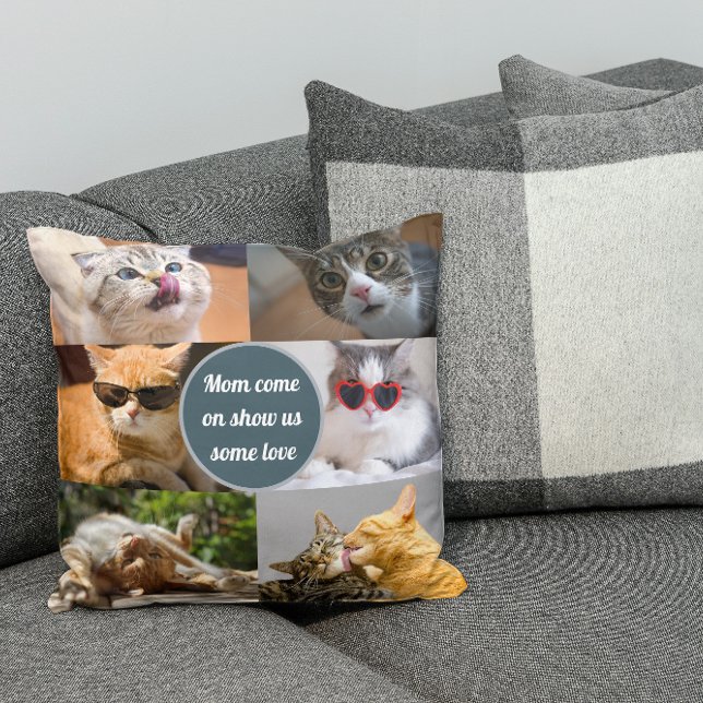 Coussin Cat Mom Cute Moderne Personnalisé Animaux de compa (Créateur téléchargé)
