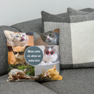 Coussin Cat Mom Cute Moderne Personnalisé Animaux de compa