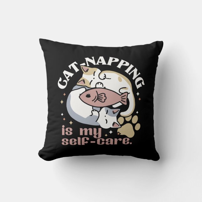 Coussin Cat-Napping Est Mon Citation De Cat Mignonne D'Aut (Recto)