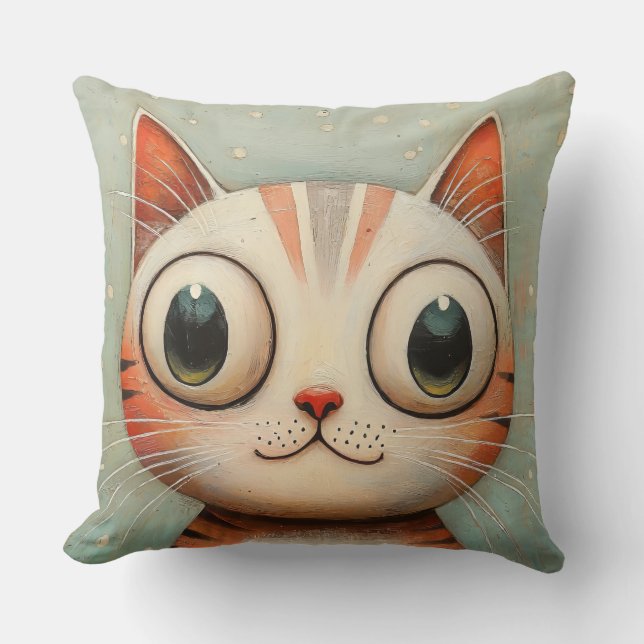 Coussin Cat rétro (Recto)