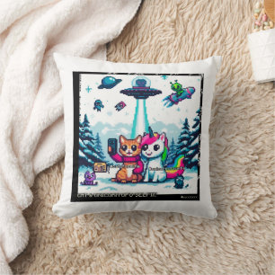 Coussin Cat & Unicorn OVNI Selfie: Big Meeting Pillow #1