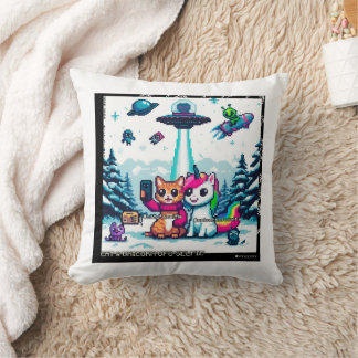 Coussin Cat & Unicorn OVNI Selfie: Big Meeting Pillow #1