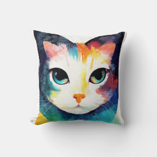 Coussin Cat Wild Nature Animal Couleur Art Peinture