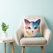 Coussin Cat Wild Nature Animal Couleur Art Peinture (Chaise)