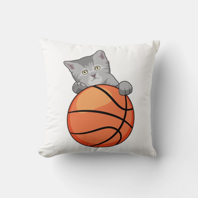 Coussin Cat with Basketball (Recto)