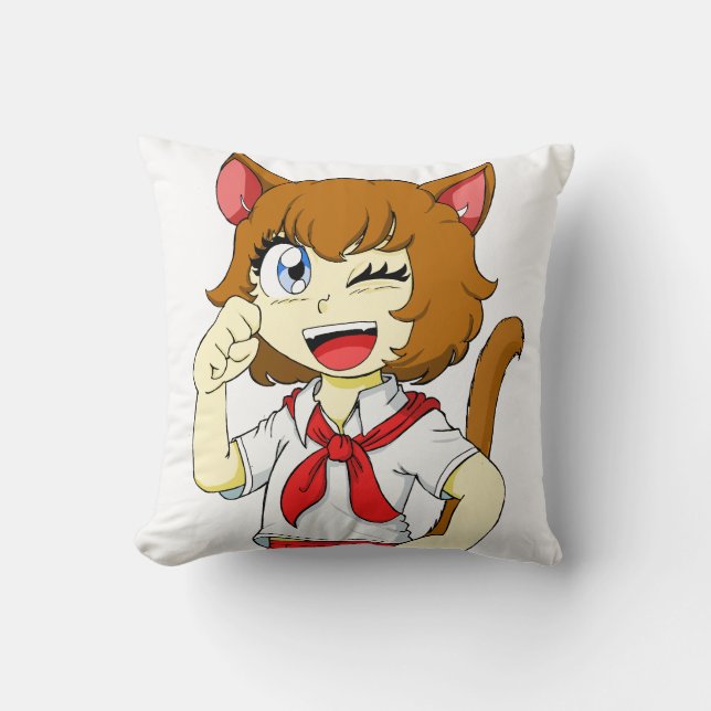 Coussin catgirl Diana (Recto)