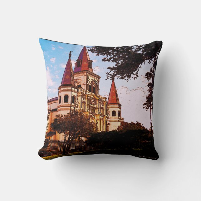 Coussin Cathédrale de la Nouvelle-Orléans (Recto)