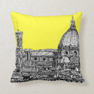 Coussin Cathédrale italienne en jaune