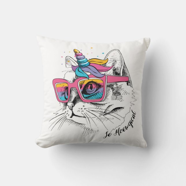 Coussin Caticorn | ainsi Meowgical (Recto)