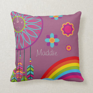 Coussin Caticorn World Cute Rainbow Personnalisé | Parties