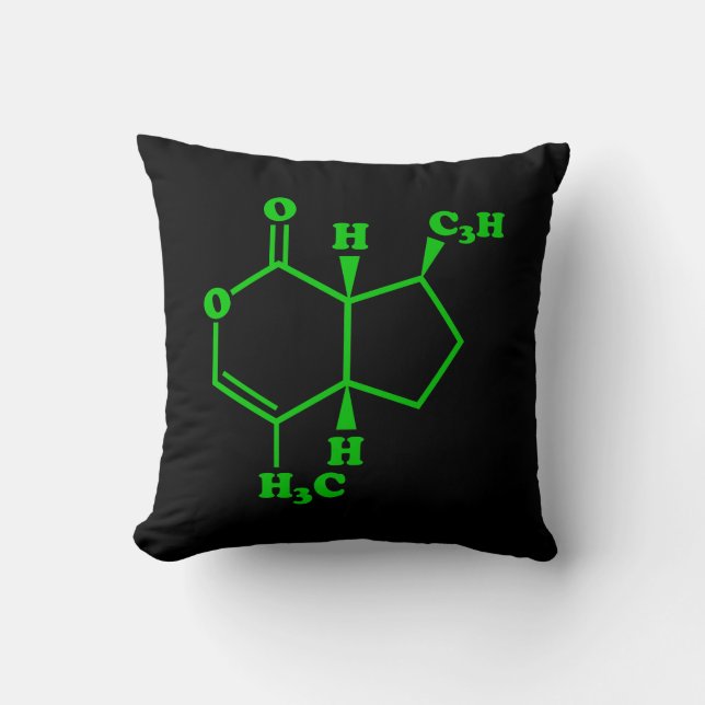 Coussin Catnip Nepetalactone Formule chimique moléculaire (Recto)