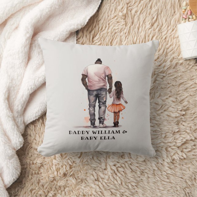 Coussin Caution père et fille noire (5) (Couverture)
