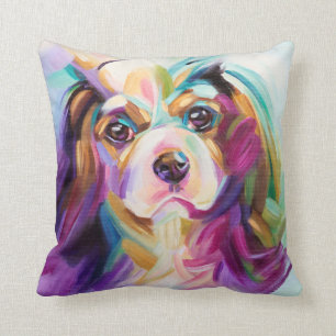 Coussin cavalier d'art - dos de turquoise