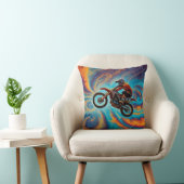 Coussin Cavalier de motocross et paysage de rêve (Chaise)