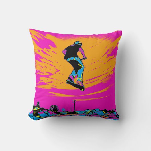 Coussin Cavalier de scooter volant - Scooter de stunt (Recto)