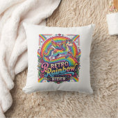 Coussin Cavalier Licorne Arc-en-Ciel Rétro (Couverture)